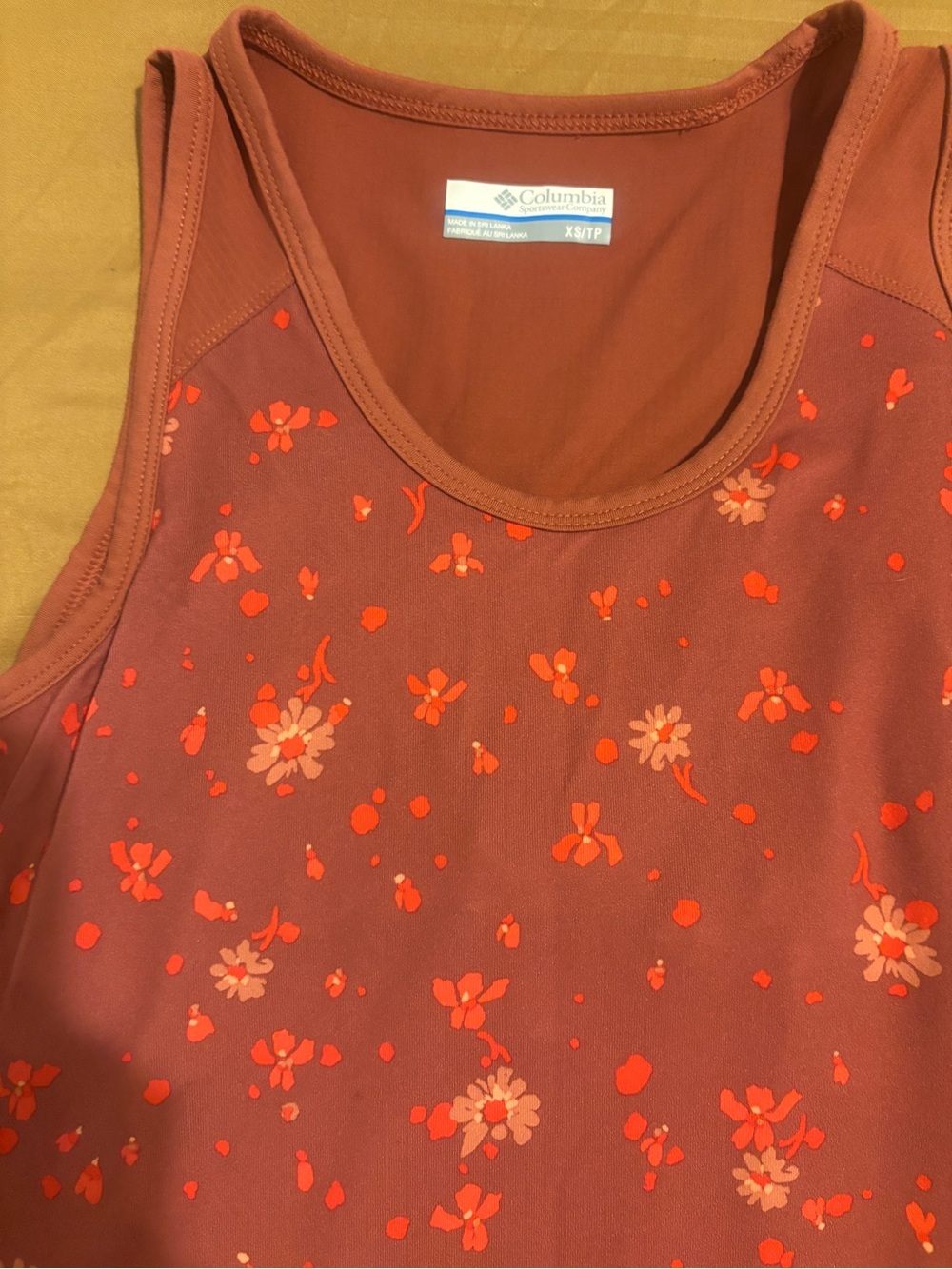 Columbia Rust Floral Racerback Dress - Picture 2 of 4